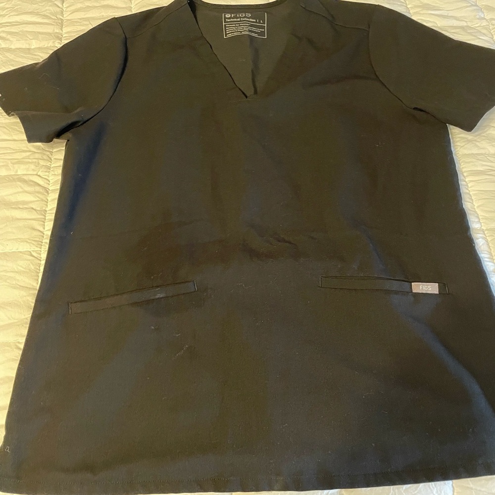 Figs Technical Collection Charcoal Scrub Top and bottom
